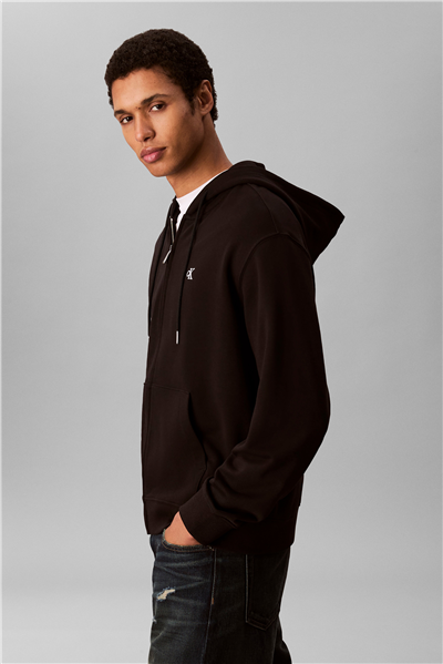 Calvin Klein LS Eu 350Terry Monogram Fz Hoodi Erkek Kapüşonlu Sweatshirt