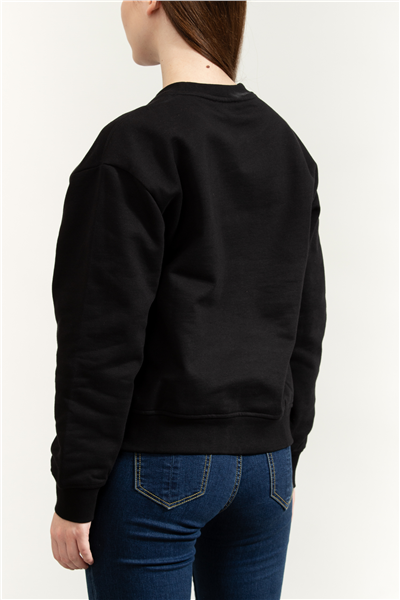 Calvin Klein LS Foil Monologo French Terry Rl Kadın Bisiklet Yaka Sweatshirt