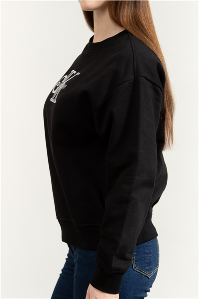 Calvin Klein LS Foil Monologo French Terry Rl Kadın Bisiklet Yaka Sweatshirt