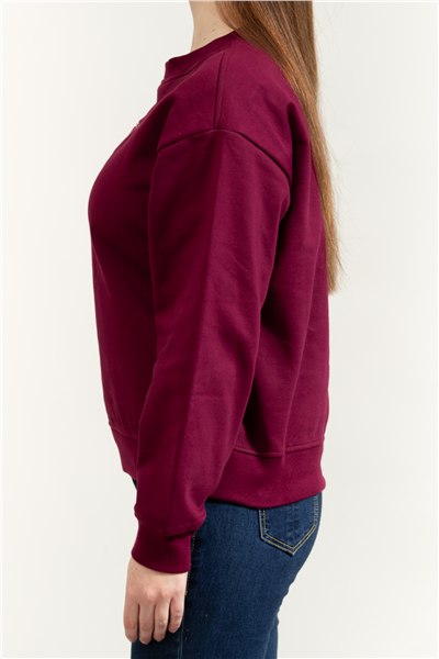 Calvin Klein LS Foil Monologo French Terry Rl Kadın Bisiklet Yaka Sweatshirt
