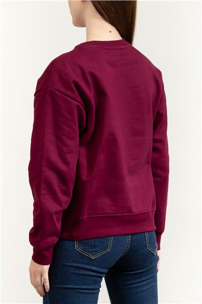 Calvin Klein LS Foil Monologo French Terry Rl Kadın Bisiklet Yaka Sweatshirt