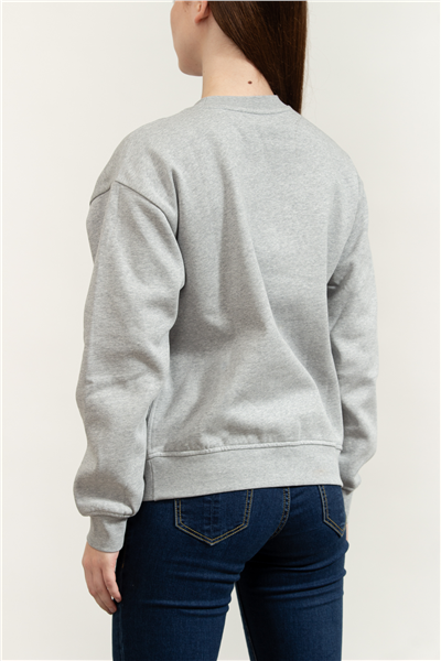 Calvin Klein LS Foil Monologo French Terry Rl Kadın Bisiklet Yaka Sweatshirt