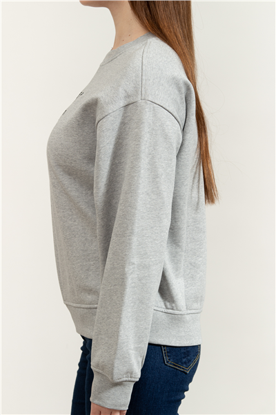 Calvin Klein LS Foil Monologo French Terry Rl Kadın Bisiklet Yaka Sweatshirt