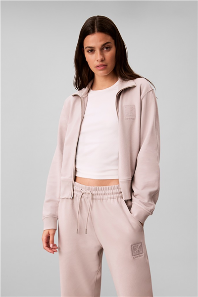 Calvin Klein Ls French Terry Elevated Emblem Kadın Bisiklet Yaka Sweatshirt