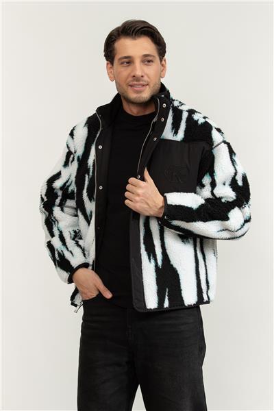 Calvin Klein Ls Jacquard 3 Sherpa Erkek Sweatshirt