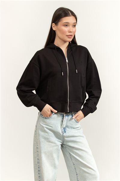 Calvin Klein Ls Monogram Terry Cr Kadın Bisiklet Yaka Sweatshirt