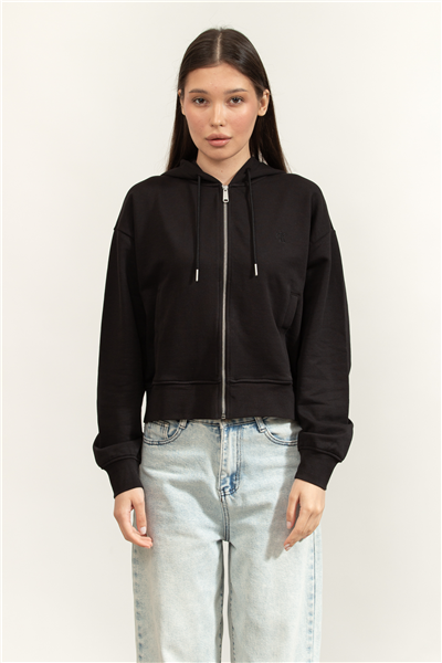 Calvin Klein Ls Monogram Terry Cr Kadın Bisiklet Yaka Sweatshirt