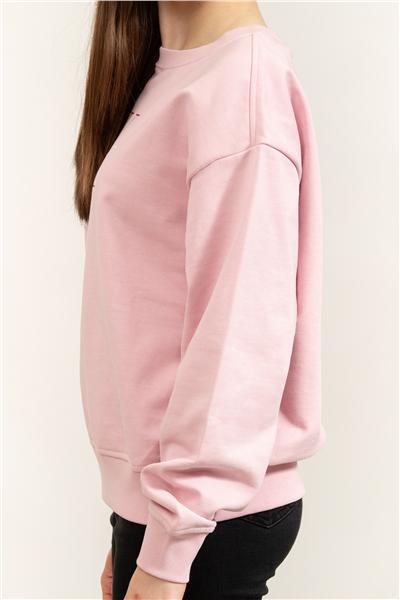 Calvin Klein Ls Monologo French Terry Rlxd Cn Kadın Bisiklet Yaka Sweatshirt