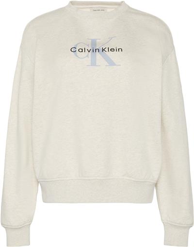 Calvin Klein Ls Monologo French Terry Rlxd Cn Kadın Bisiklet Yaka Sweatshirt