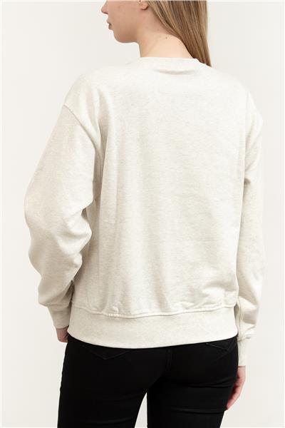 Calvin Klein Ls Monologo French Terry Rlxd Cn Kadın Bisiklet Yaka Sweatshirt