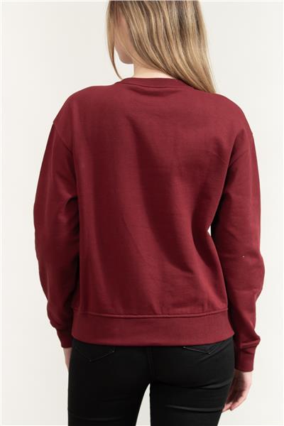 Calvin Klein Ls Monologo French Terry Rlxd Cn Kadın Bisiklet Yaka Sweatshirt