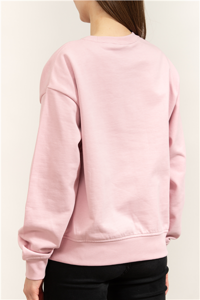 Calvin Klein Ls Monologo French Terry Rlxd Cn Kadın Bisiklet Yaka Sweatshirt