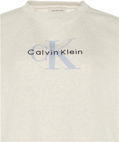 Calvin Klein Ls Monologo French Terry Rlxd Cn Kadın Bisiklet Yaka Sweatshirt