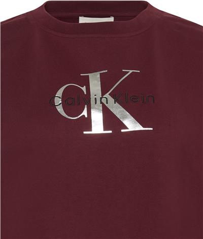 Calvin Klein Ls Monologo French Terry Rlxd Cn Kadın Bisiklet Yaka Sweatshirt