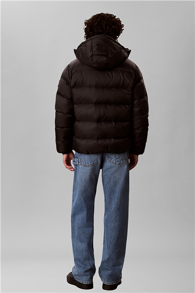 Calvin Klein Ls Nyln Zp Off Hod Down Pufr Jkt Erkek Şişme Mont Siyah