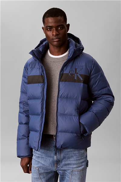 Calvin Klein Ls Nylon Colorblock Puffer Jkt Erkek Şişme Mont