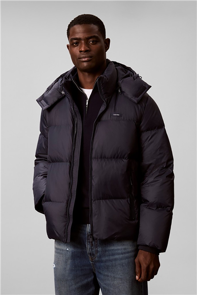 Calvin Klein Ls Nylon Detachable Hood Down Pu Erkek Mont Lacivert