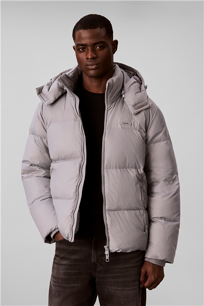 Calvin Klein Ls Nylon Detachable Hood Down Pu Erkek Mont