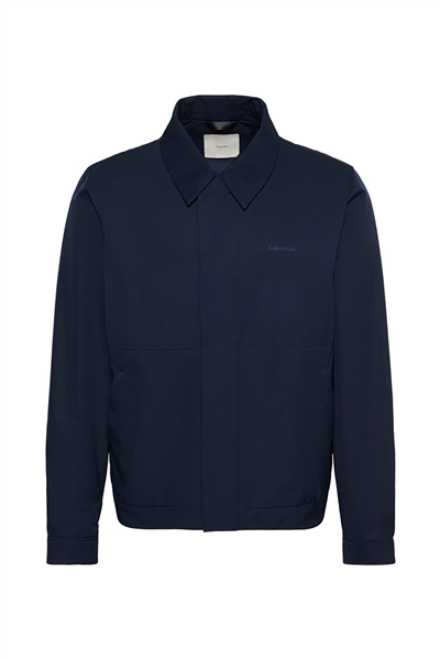 Calvin Klein Ls Nylon Pointed Collar Blouson Erkek Mont Lacivert