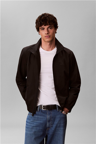 Calvin Klein Ls Nylon Stand Collar Windbreake Erkek Rüzgarlık Siyah