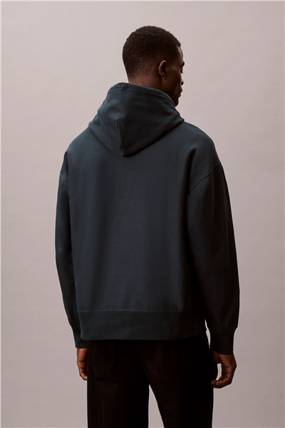 Calvin Klein LS Premium Fleece Calvin Graphic Erkek Kapüşonlu Sweatshirt