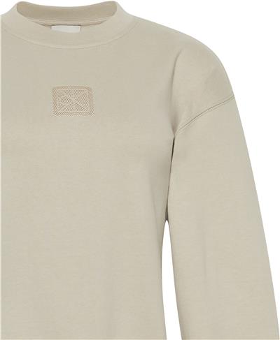 Calvin Klein Ls Premium Terry Emblem Logo Cre Kadın Bisiklet Yaka Sweatshirt