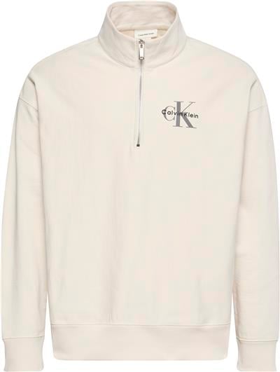 Calvin Klein Ls Premium Terry Micro Monologo Erkek Fermuarlı Sweatshirt