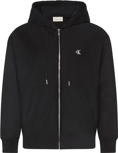 Calvin Klein Ls Premium Terry Monogram Fz Erkek Kapüşonlu Sweatshirt