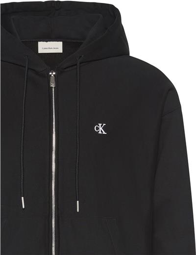 Calvin Klein Ls Premium Terry Monogram Fz Erkek Kapüşonlu Sweatshirt