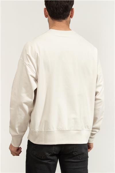 Calvin Klein Ls Premium Terry Monologo Cn Erkek Bisiklet Yaka Sweatshirt