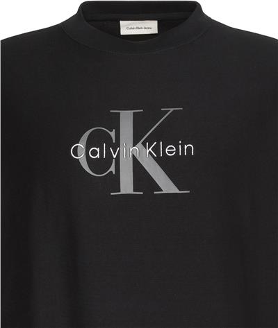 Calvin Klein Ls Premium Terry Monologo Cn Erkek Bisiklet Yaka Sweatshirt
