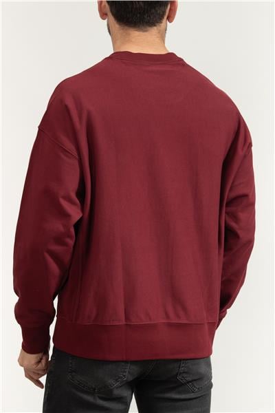 Calvin Klein Ls Premium Terry Monologo Cn Erkek Bisiklet Yaka Sweatshirt