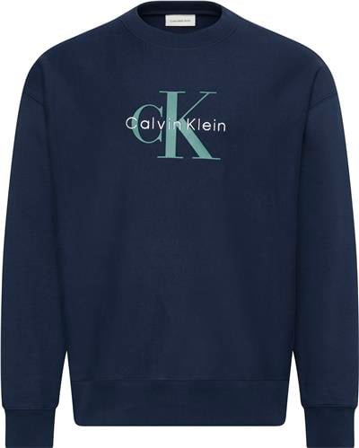 Calvin Klein Ls Premium Terry Monologo Cn Erkek Bisiklet Yaka Sweatshirt
