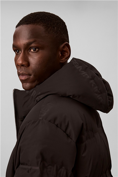 Calvin Klein Ls Rlxd Logo Heat Seal Down Puff Erkek Şişme Mont Siyah