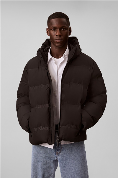 Calvin Klein Ls Rlxd Logo Heat Seal Down Puff Erkek Şişme Mont Siyah