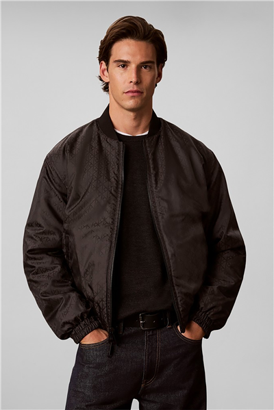 Calvin Klein Ls Rlxd Padded Nylon Reversible Erkek Mont Siyah
