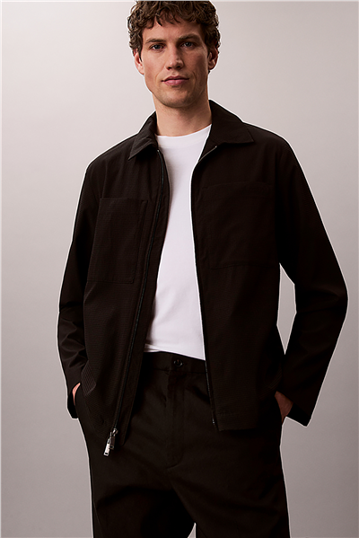 Calvin Klein Ls Seersucker Blouso Erkek Mont