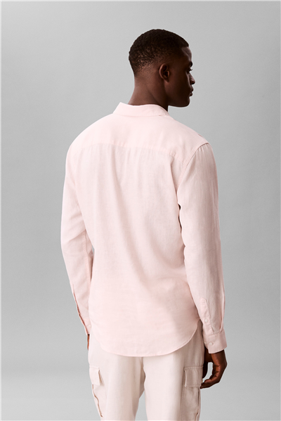 Calvin Klein Ls Sld Cas Linen Cls Erkek Keten Gömlek