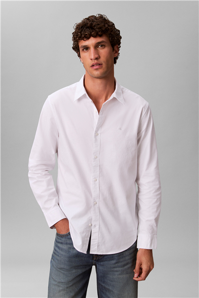 Calvin Klein LS Solid Oxford Classic Shirt Erkek Gömlek