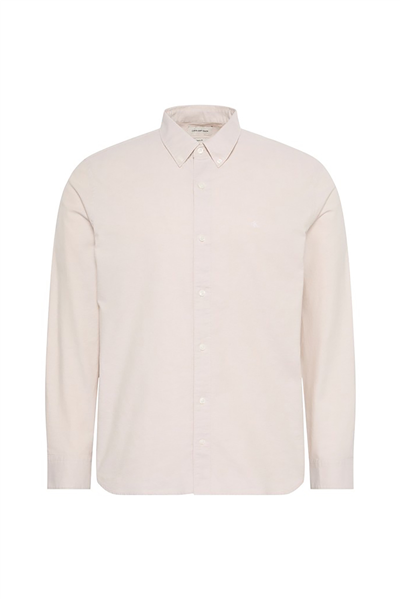 Calvin Klein LS Solid Oxford Classic Shirt Erkek Gömlek Gri