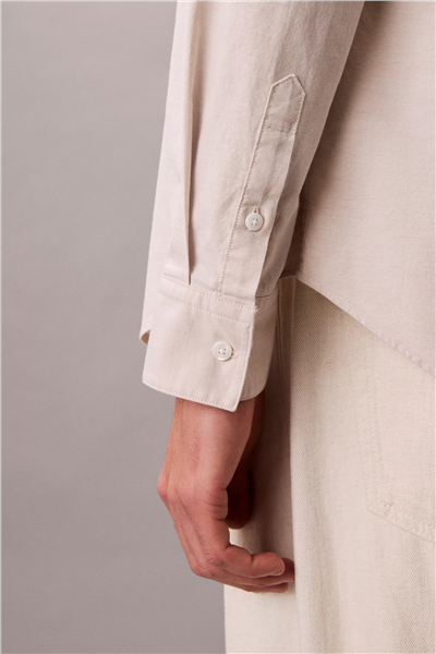 Calvin Klein LS Solid Oxford Classic Shirt Erkek Gömlek Gri
