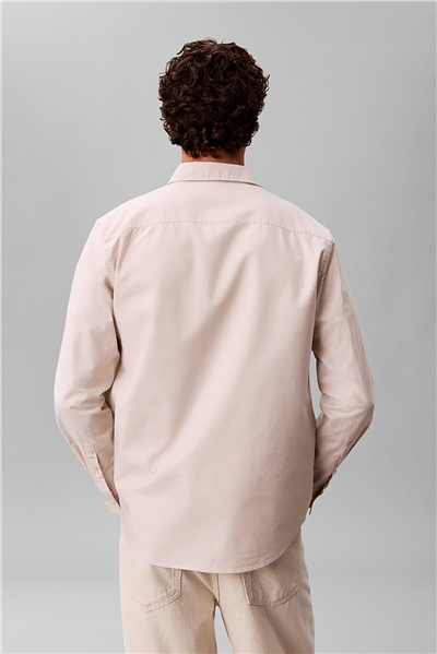 Calvin Klein LS Solid Oxford Classic Shirt Erkek Gömlek Beyaz