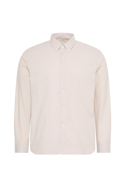 Calvin Klein LS Solid Oxford Classic Shirt Erkek Gömlek Beyaz