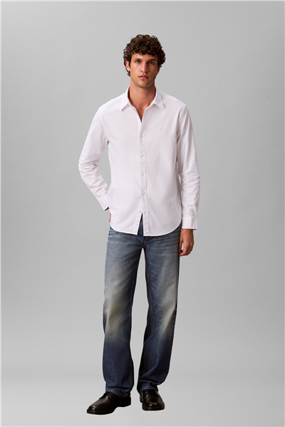 Calvin Klein LS Solid Oxford Classic Shirt Erkek Gömlek