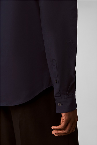 Calvin Klein Ls Solid Tech Stretch Slim Shirt Erkek Gömlek Lacivert