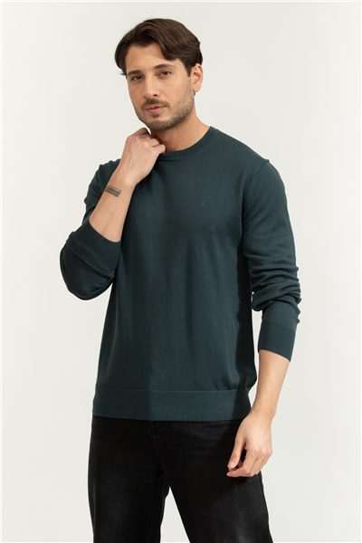 Calvin Klein LS Supima Cotton Crew 14Gg Erkek Triko