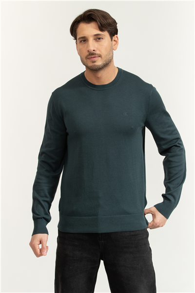 Calvin Klein LS Supima Cotton Crew 14Gg Erkek Triko
