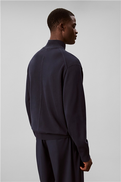 Calvin Klein Ls Supima Qz Sweater 14 Gg Erkek Triko Lacivert
