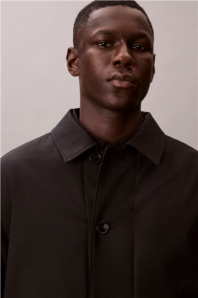 Calvin Klein LS Tech Wool Blend Car Coat Erkek Mont