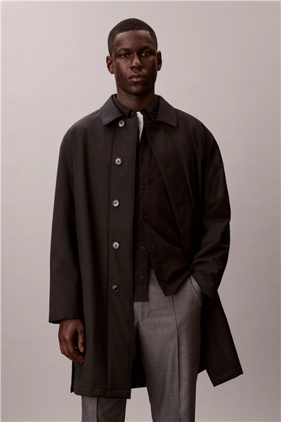 Calvin Klein LS Tech Wool Blend Car Coat Erkek Mont